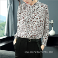 Women Long Sleeve Casual Loose Wear Chiffon Top